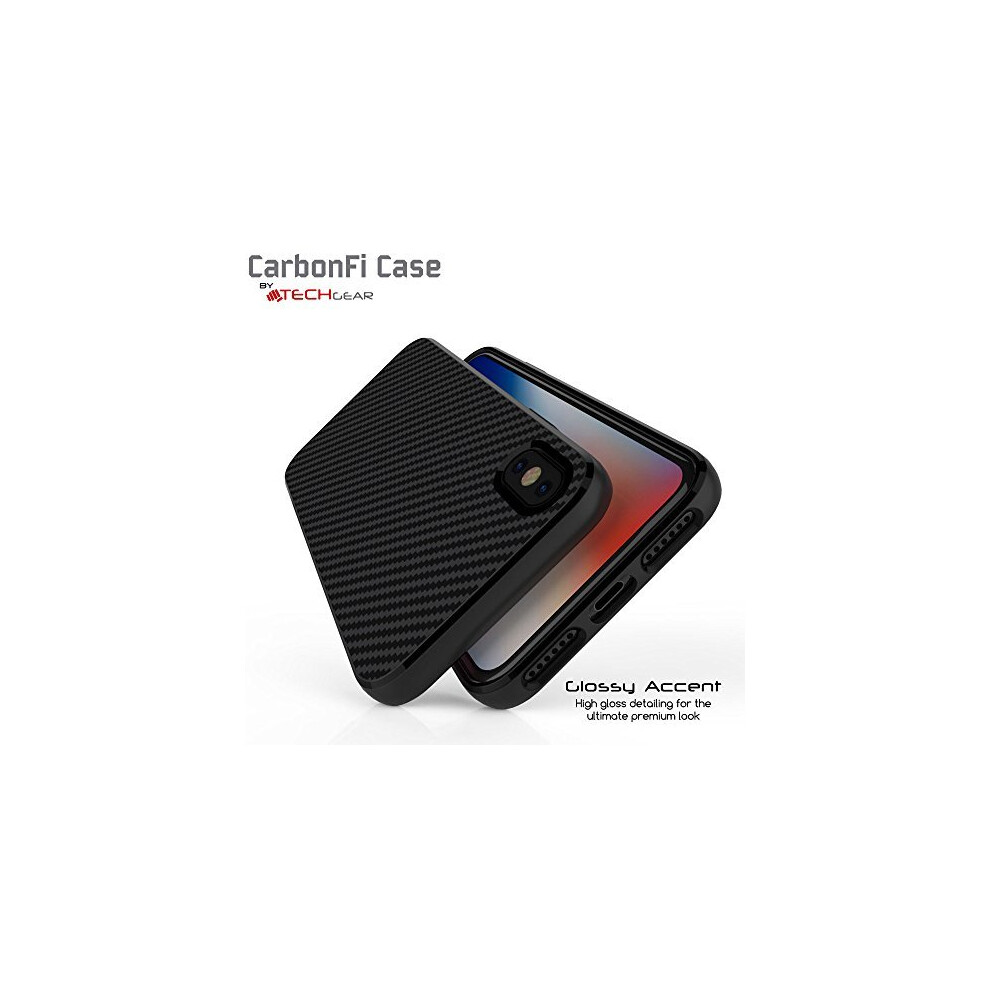 iphone-xs---iphone-x-case---flexible--shockproof--slim-fit--soft-tpu-protective-shell-cover-with-carbon-fibre-design