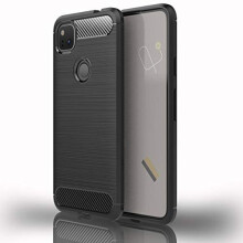 Google Pixel 4a Carbon Fibre Case [Stealth Case] Flexible, Shockproof, Ultra Slim, Soft TPU Protective Shell Cover with Carbon Fibre Detailing