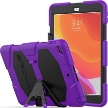 (PURPLE) TECHGEAR G-SHOCK for iPad 10.2" 2021 2020 2019 [9th/8th/7th Generation] HEAVY DUTY Survival Protective Case with Stand - Kids Schools Workman Case