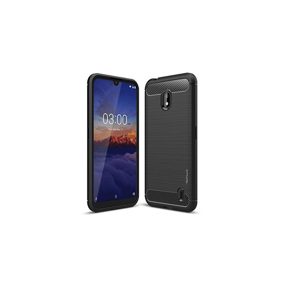 Techgear Carbon Fibre Case Designed For Nokia 2.2 [Stealth Case] Flexible, Shockproof Slim, Soft Tpu Protective Shell Cover With Carbon Fibre Detailing