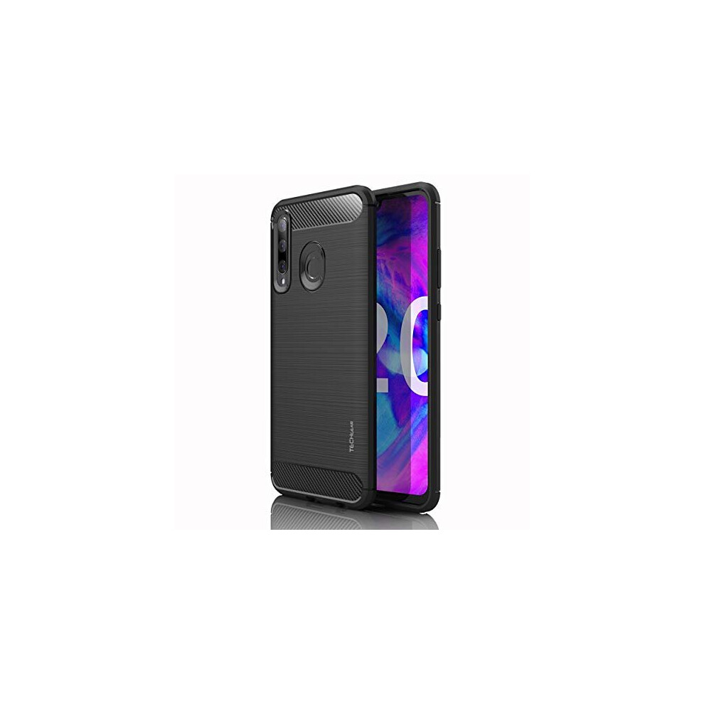 Carbon Fibre Case for Honor 20e / Honor 20 Lite - [Stealth Case] Flexible, Shockproof, Slim, Soft TPU Protective Shell Cover with Carbon Fibre Effect