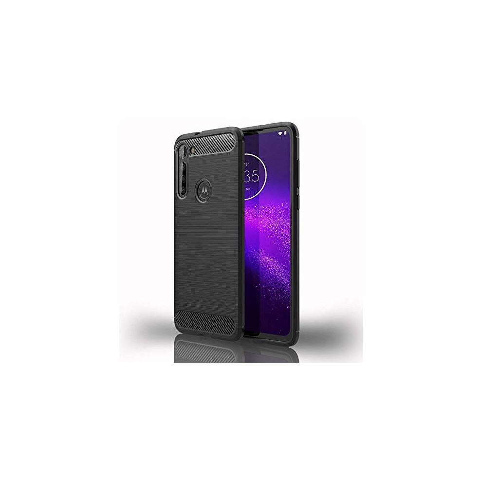 Moto G8 Power Carbon Fibre Case [Stealth Case] Flexible, Shockproof, Ultra Slim, Soft TPU Protective Shell Cover with Carbon Fibre Detailing