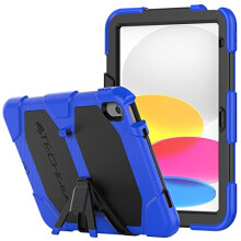 (BLUE) TECHGEAR G-SHOCK Design for iPad 10 2022 [10th Generation] 10.9" Tough HEAVY DUTY Survival Protective Case with Stand - Kids Schools Workman Case