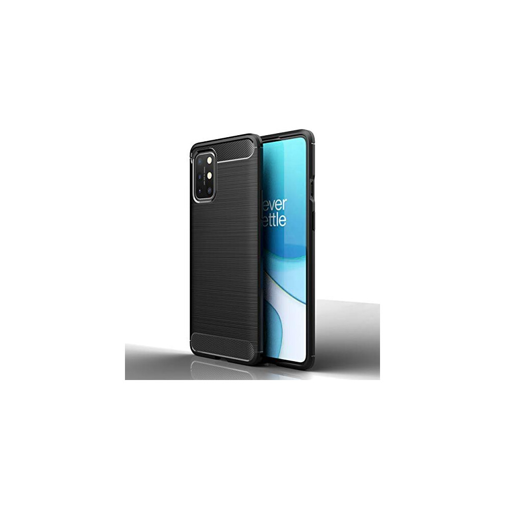 Techgear Carbon Fibre Case Fit Oneplus 8T [Stealth Case] Flexible, Shockproof, Ultra Slim, Soft Tpu Protective Shell Cover With Carbon Fibre