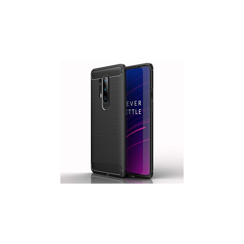 Carbon Fibre Case fits OnePlus 8 Pro [Stealth Case] Flexible, Shockproof, Ultra Slim, Soft TPU Protective Shell Cover with Carbon Fibre Detailing