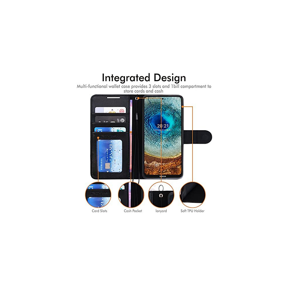 black--techgear-case-fits-nokia-x10--nokia-x20-pu-leather-wallet-case--flip-protective-case-cover-with-wallet-card-holder--stand-and-strap