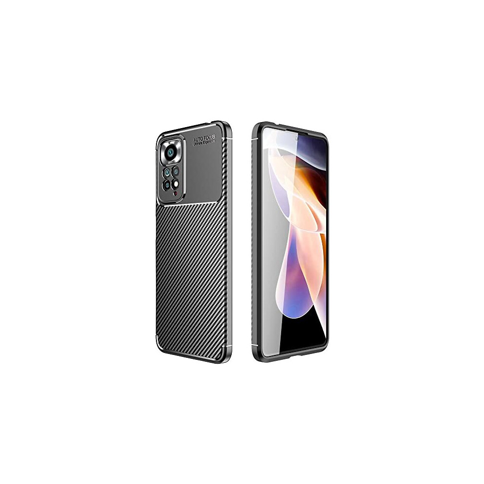 RedMi Note 11 Pro 5G Carbon Fibre Case Flexible, Shockproof, Slim, Soft TPU Protective Shell Cover with Carbon Fibre Detailing