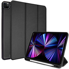 (Black) iPad Pro 11" 2022 / 2021 (4th & 3rd Gen) Smart Case [Pencil Compatible] Slim Smart Case Fold Stand Cover with Corner Protection [Auto Wake / Sleep]