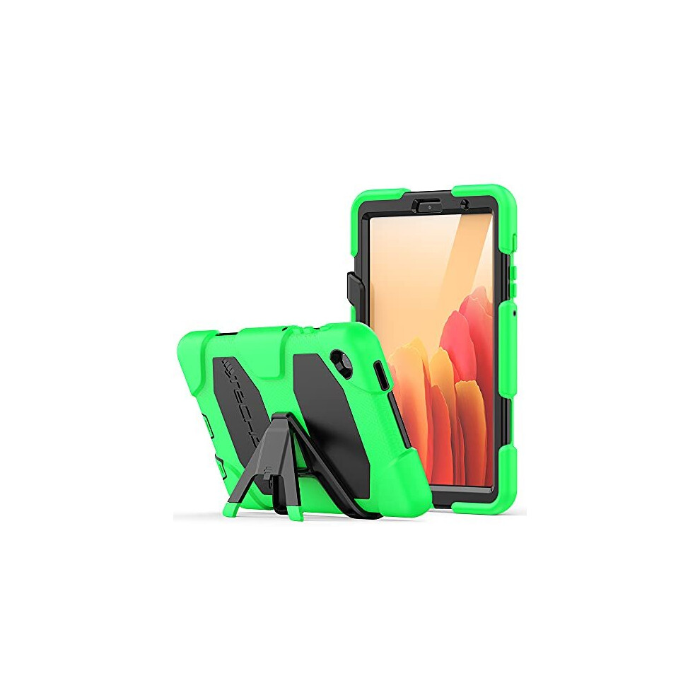 (Green) TECHGEAR G-SHOCK Case Fits Samsung Galaxy Tab A7 Lite 8.7" 2021 (SM-T220 / SM-T225) HEAVY DUTY Shockproof Case with Stand, Kids Schools Workma