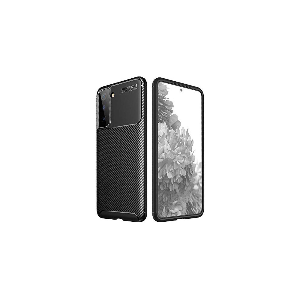 Techgear Galaxy S21 Plus Case [Carbonflex Case] Premium Flexible Soft Shockproof Slim Fit Case Cover With Carbon Fibre Effect Designed For Samsung Galaxy S21+