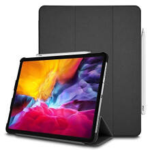 (Black) Techgear Smart Case for iPad Pro 11 2020, [Pencil Compatible] Smart Case Tri-fold Stand Cover with Corner Protection [Auto Wake / Sleep]