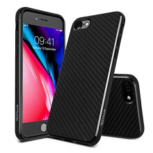iPhone SE 2022 / 2020, iPhone 8, iPhone 7 4.7" Case - Flexible Shockproof Slim Fit Soft TPU Protect Shell Cover with Carbon Fibre Design