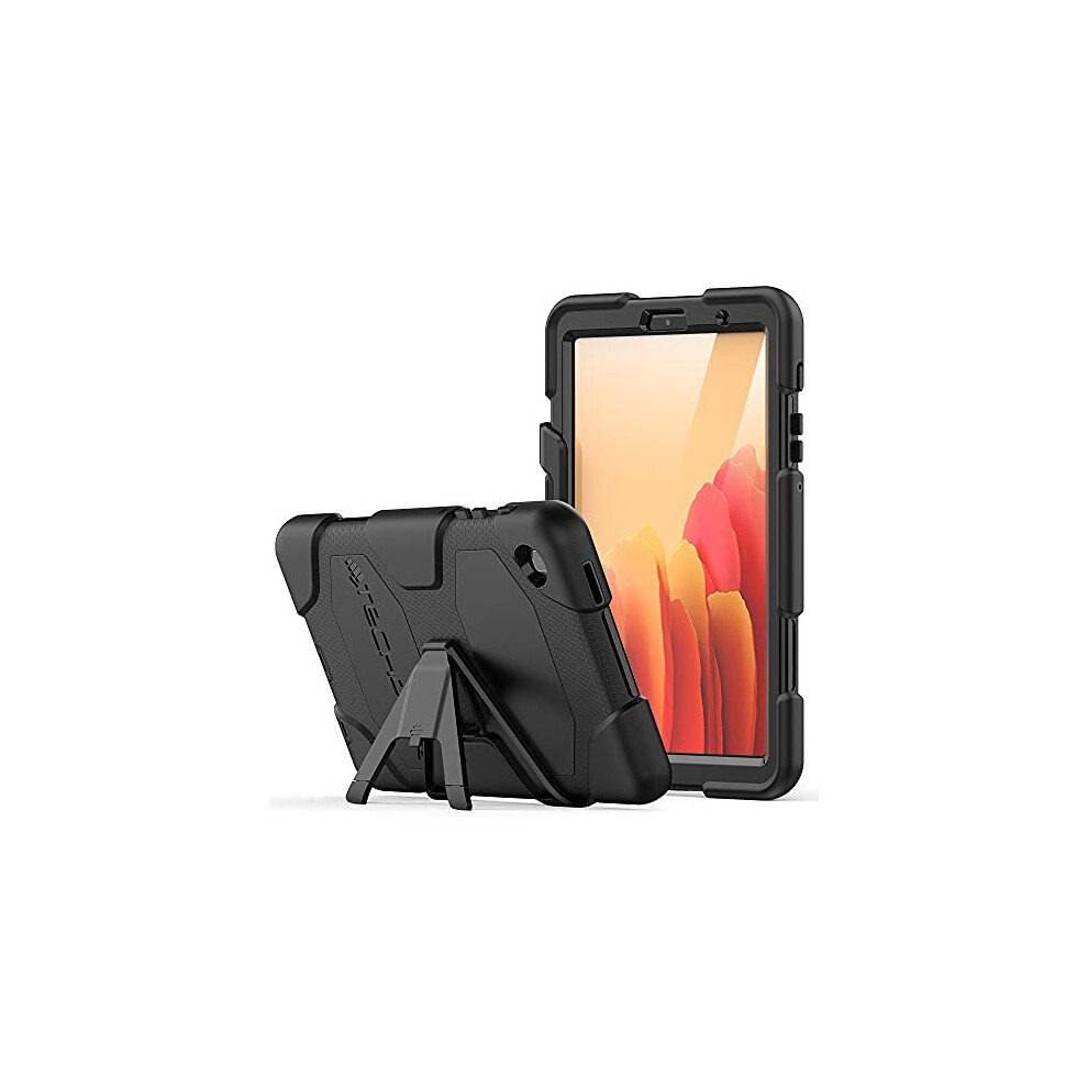 (Black) TECHGEAR G-SHOCK Case Fits Samsung Galaxy Tab A7 Lite 8.7" 2021 (SM-T220 / SM-T225) HEAVY DUTY Shockproof Case with Stand, Kids Schools Workma