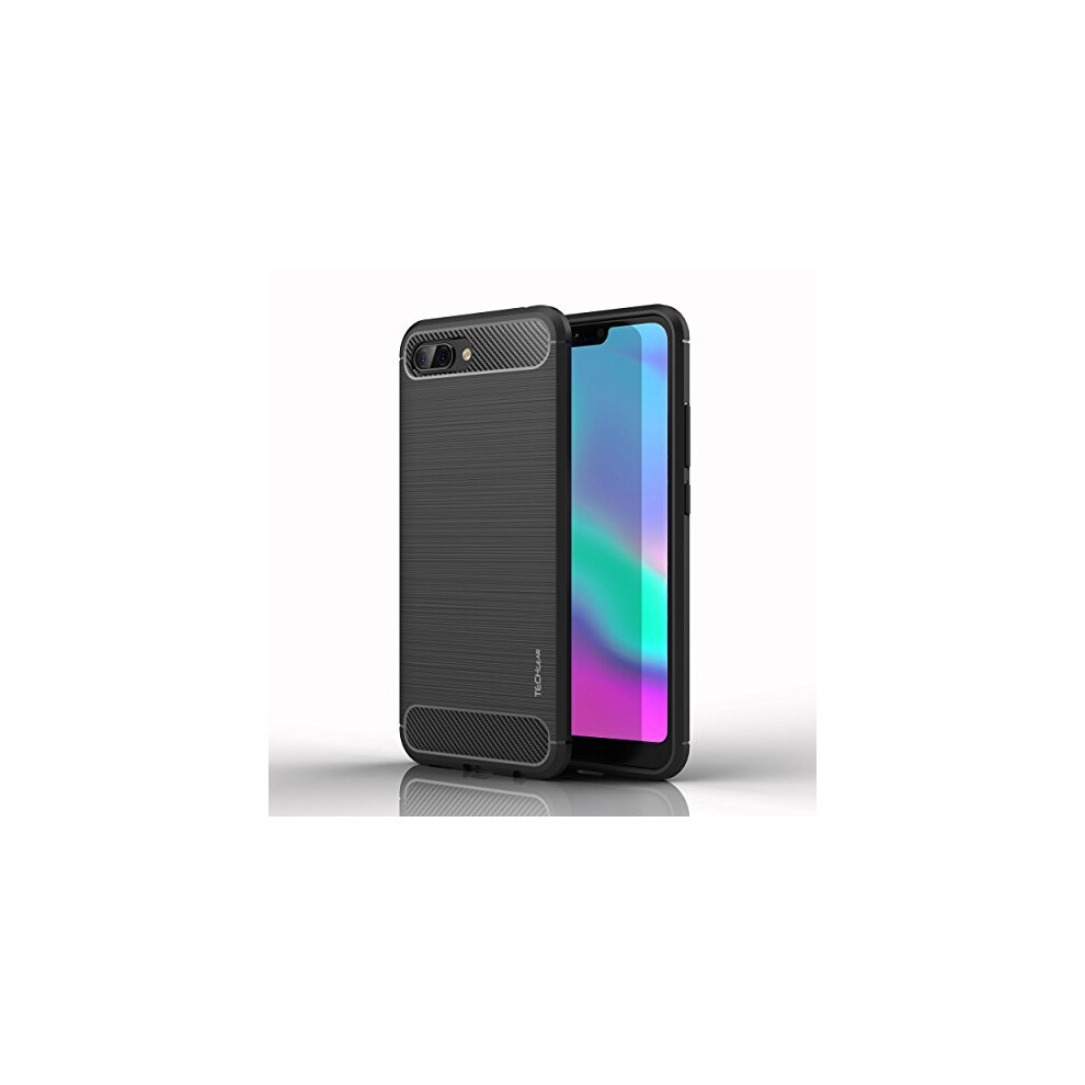 TECHGEAR Stealth Case Compatible with Honor 10 - Flexible, Shockproof, Slim Fit, Soft TPU Protective Shell Cover with Carbon Fibre Design