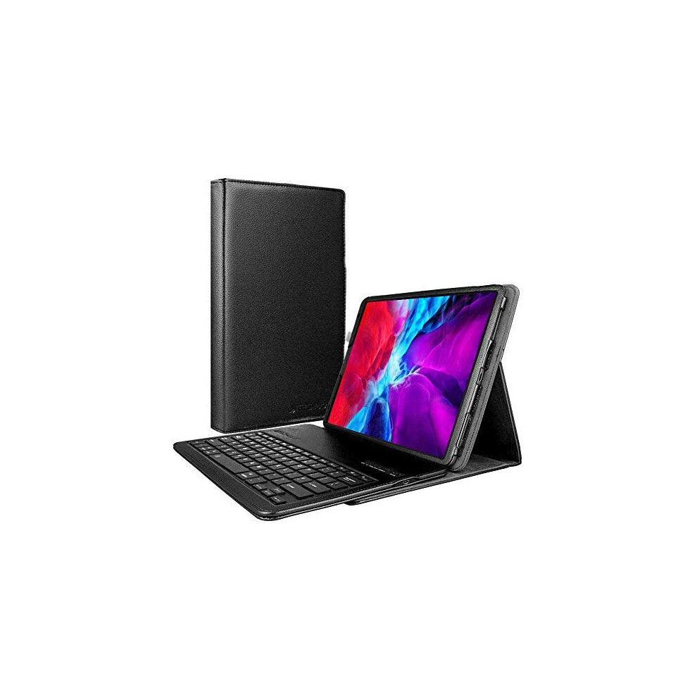 Techgear (Black) Keyboard Case Fits Ipad Pro 12.9" 2021 / 5Th & 4Th Generation / 2020 [Strike Folio] Pu Leather Case With Bluetooth Uk Qwerty Keyboard
