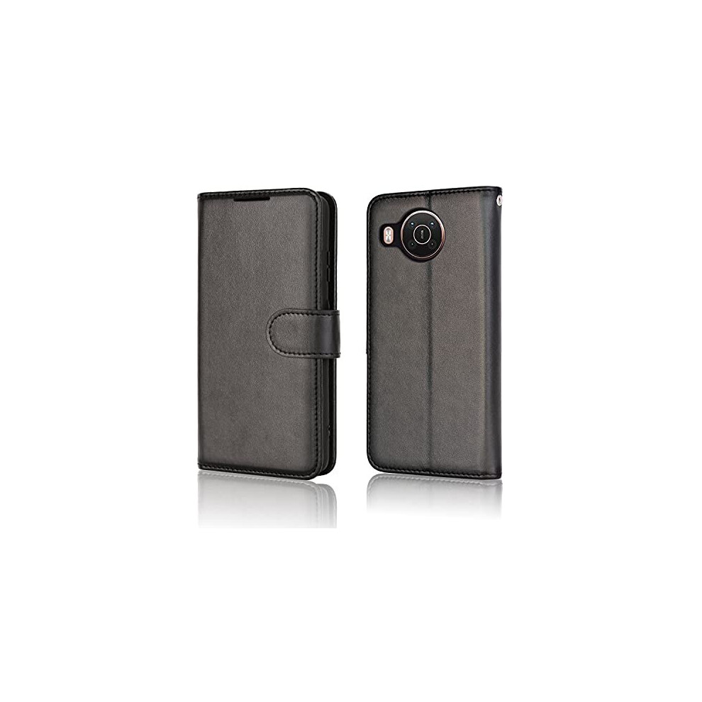 black--techgear-case-fits-nokia-x10--nokia-x20-pu-leather-wallet-case--flip-protective-case-cover-with-wallet-card-holder--stand-and-strap