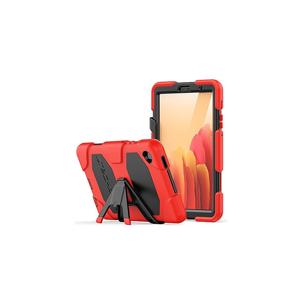 (Red) TECHGEAR G-SHOCK Case Fits Samsung Galaxy Tab A7 Lite 8.7" 2021 (SM-T220 / SM-T225) HEAVY DUTY Shockproof Case with Stand, Kids Schools Workman