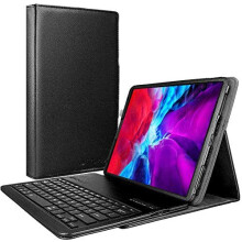 (BLACK) TECHGEAR Keyboard Case for Apple iPad Pro 12.9" (2021 / 2022, 6th / 5th Generation ) PU Leather Case with Bluetooth UK QWERTY Keyboard & Stand