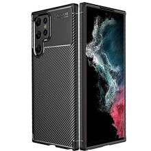 Galaxy S22 Ultra Case [CarbonFlex Case] Premium Flexible Soft Shockproof Slim Fit Case Cover with Carbon Fibre Effect For Samsung Galaxy S22 Ultra 5G