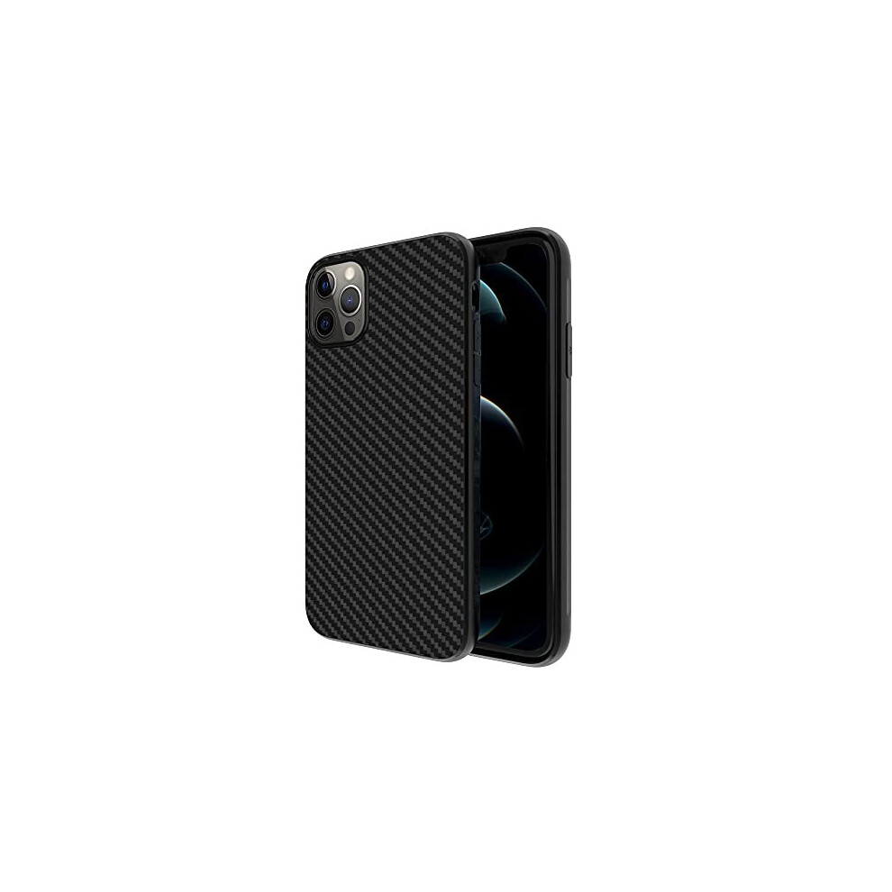 CarbonFi Case for iPhone 12 Pro Max, Flexible Shockproof TPU Slim Fit Case Cover - Carbon Fibre Design Soft Flexible Protective Shell Guard Case