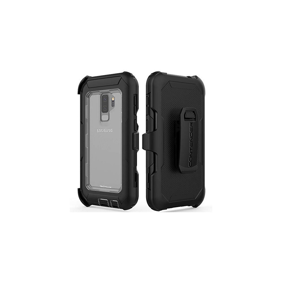 black---clear--techgear-case-fits-samsung-galaxy-s9-plus--heavy-duty-case-with-screen-protector--360--full-body--protective-cover-with-kick-stand-and-holster