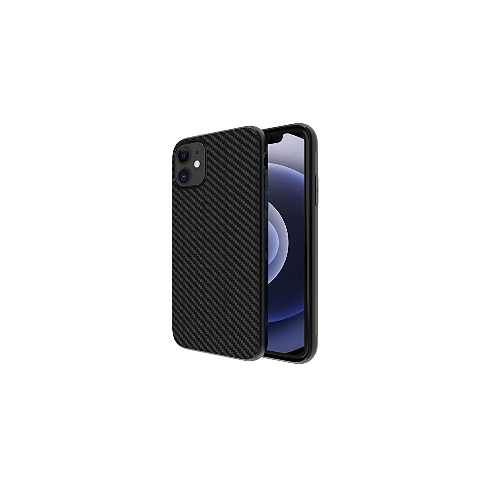 CarbonFi Case for iPhone 12 Mini, Flexible Shockproof TPU Slim Fit Case Cover - Carbon Fibre Design Soft Flexible Protective Shell Guard Case