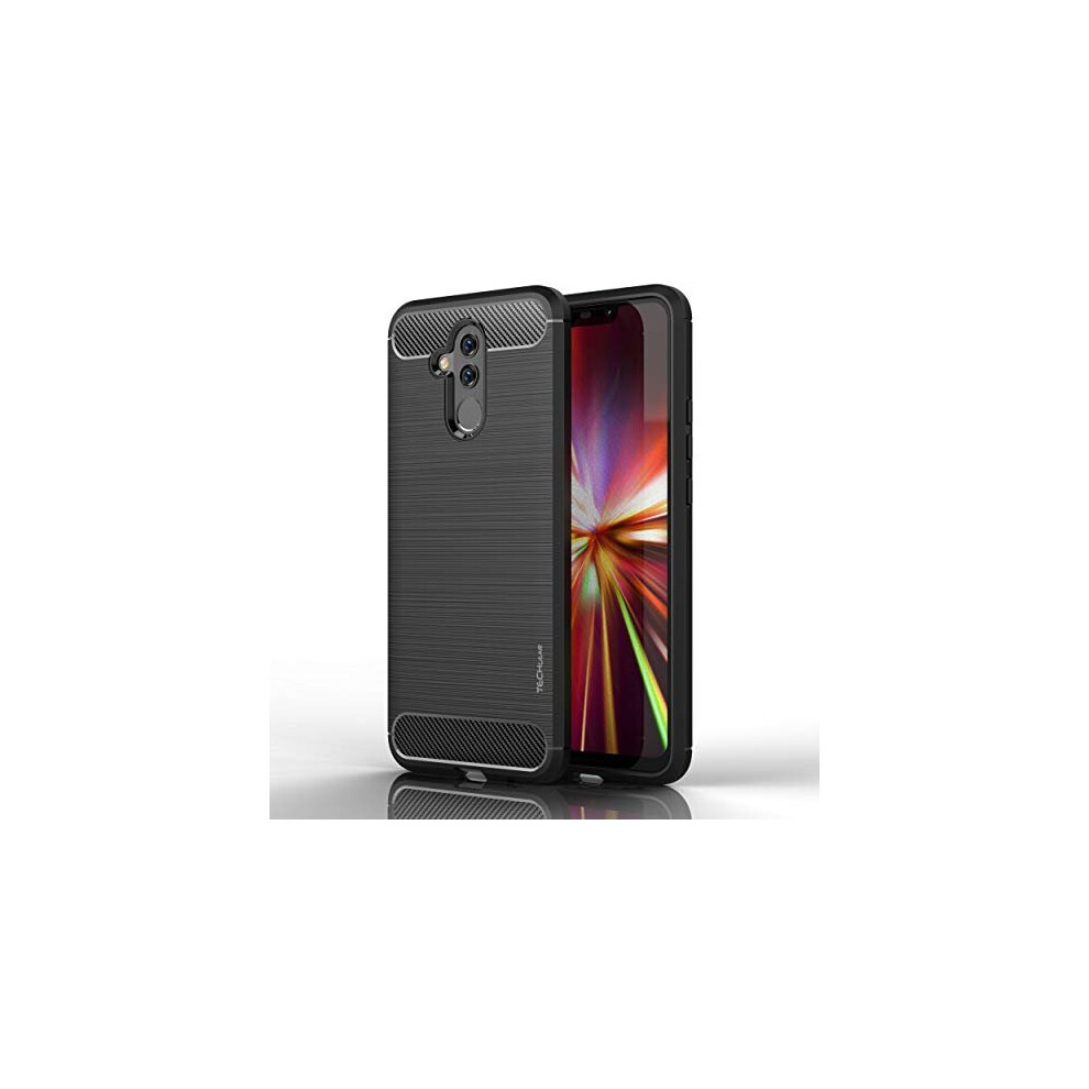 Mate 20 Lite Case - [Stealth Case] Flexible Shockproof TPU Slim Fit Case Cover - Carbon Fibre Design Soft Flexible Protective Shell Guard