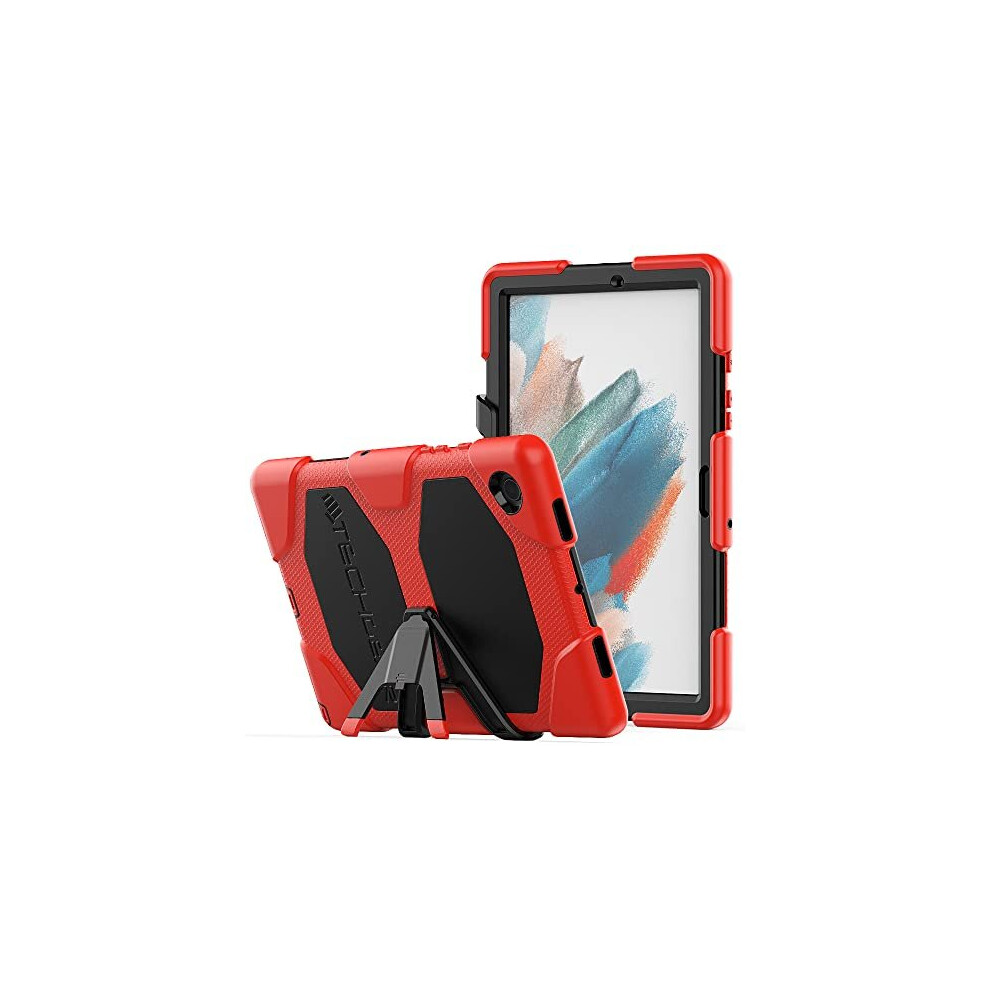 (Red) TECHGEAR G-SHOCK Case Fits Samsung Galaxy Tab A8 10.5" 2022 (SM-X200 / SM-X205) HEAVY DUTY Shockproof Survival Case with Stand -Schools Builders