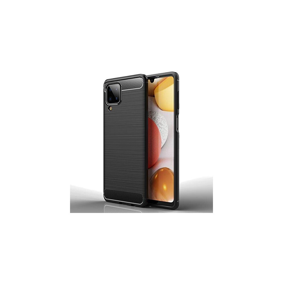 Techgear Galaxy A12 / M12 Carbon Fibre Case [Stealth Case] Flexible, Shockproof, Ultra Slim, Soft Tpu Protective Shell Cover With Carbon Fibre
