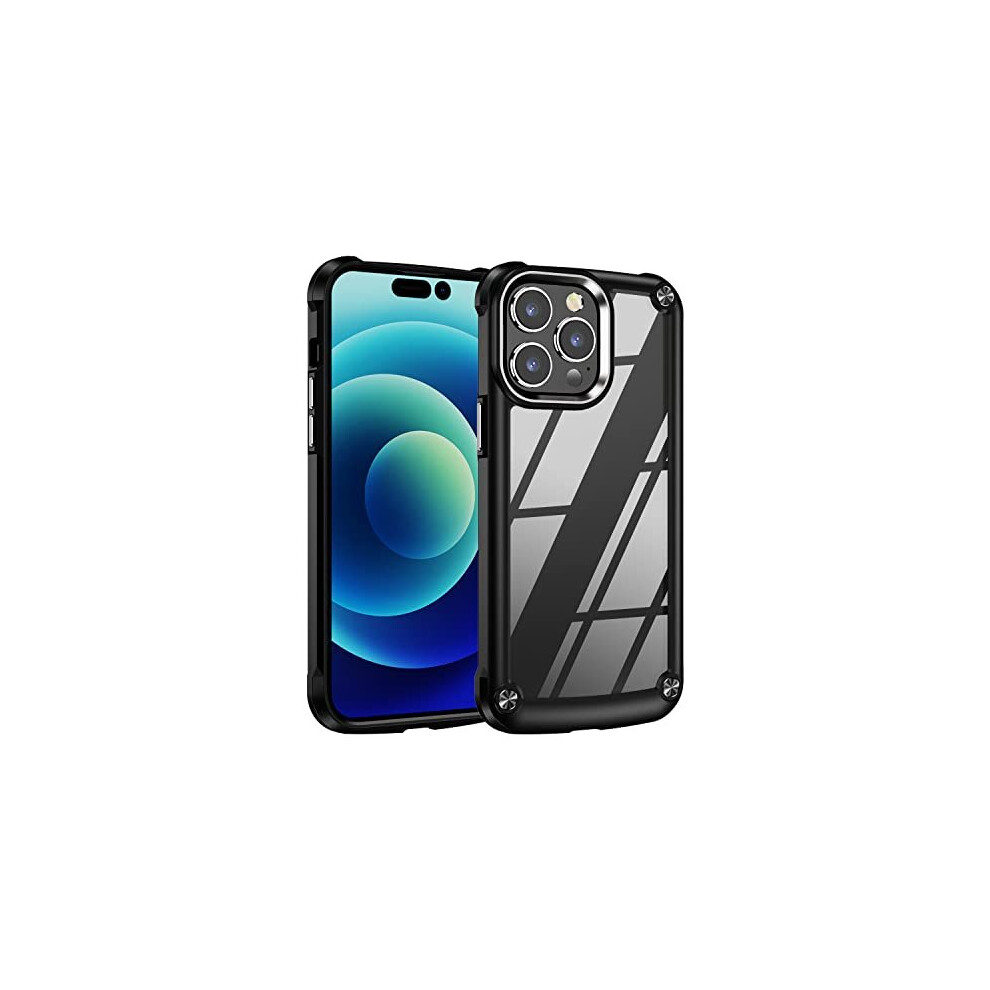Techgear Iphone 14 Pro Tough Case [Fusion Armour] Premium Hybrid Tough Rugged Protective Bumper Case Heavy Duty Protection With Clear Back