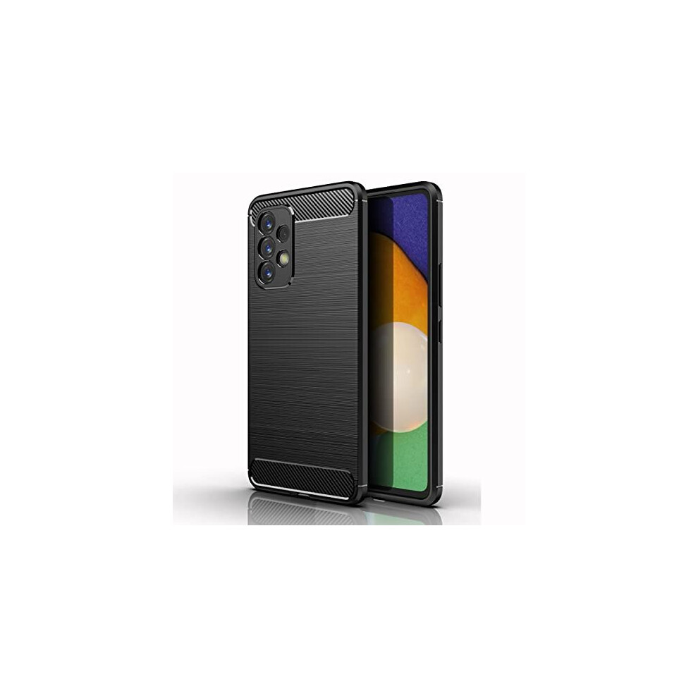 Samsung Galaxy A53 5G Carbon Fibre Case [Stealth Case] Flexible, Shockproof, Ultra Slim, Soft TPU Protective Shell Cover with Carbon Fibre