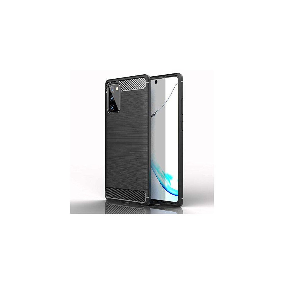 Samsung Galaxy Note 20 Carbon Fibre Case [Stealth Case] Flexible, Shockproof, Ultra Slim, Soft TPU Protective Shell Cover with Carbon Fibre Detailing