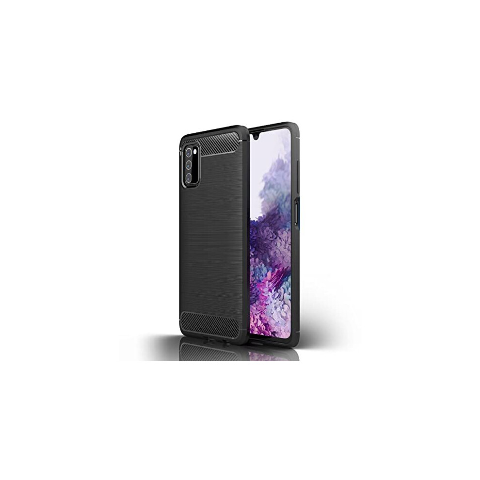 Samsung Galaxy A03s Carbon Fibre Case [Stealth Case] Flexible, Shockproof, Ultra Slim, Soft TPU Protective Shell Cover with Carbon Fibre Detailing