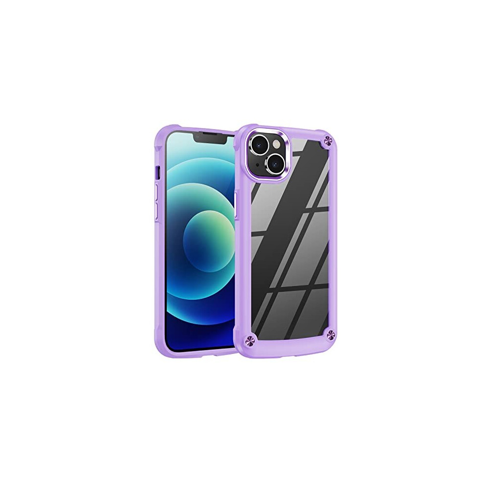 Techgear Iphone 14 Tough Case [Fusion Armour] Premium Hybrid Tough Rugged Protective Bumper Case Heavy Duty Protection With Clear Back