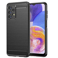 Galaxy A23 5G Carbon Fibre Case [Stealth Case] Flexible, Shockproof, Ultra Slim, Soft TPU Protective Shell Cover, Carbon Fibre Detailing