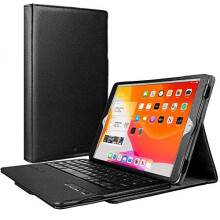 (Black) TECHGEAR Keyboard Case fits iPad 10.2" (2021 - 2019, 9th / 8th / 7th Generation) PU Leather Stand Case with Bluetooth Wireless UK QWERTY Keyboard