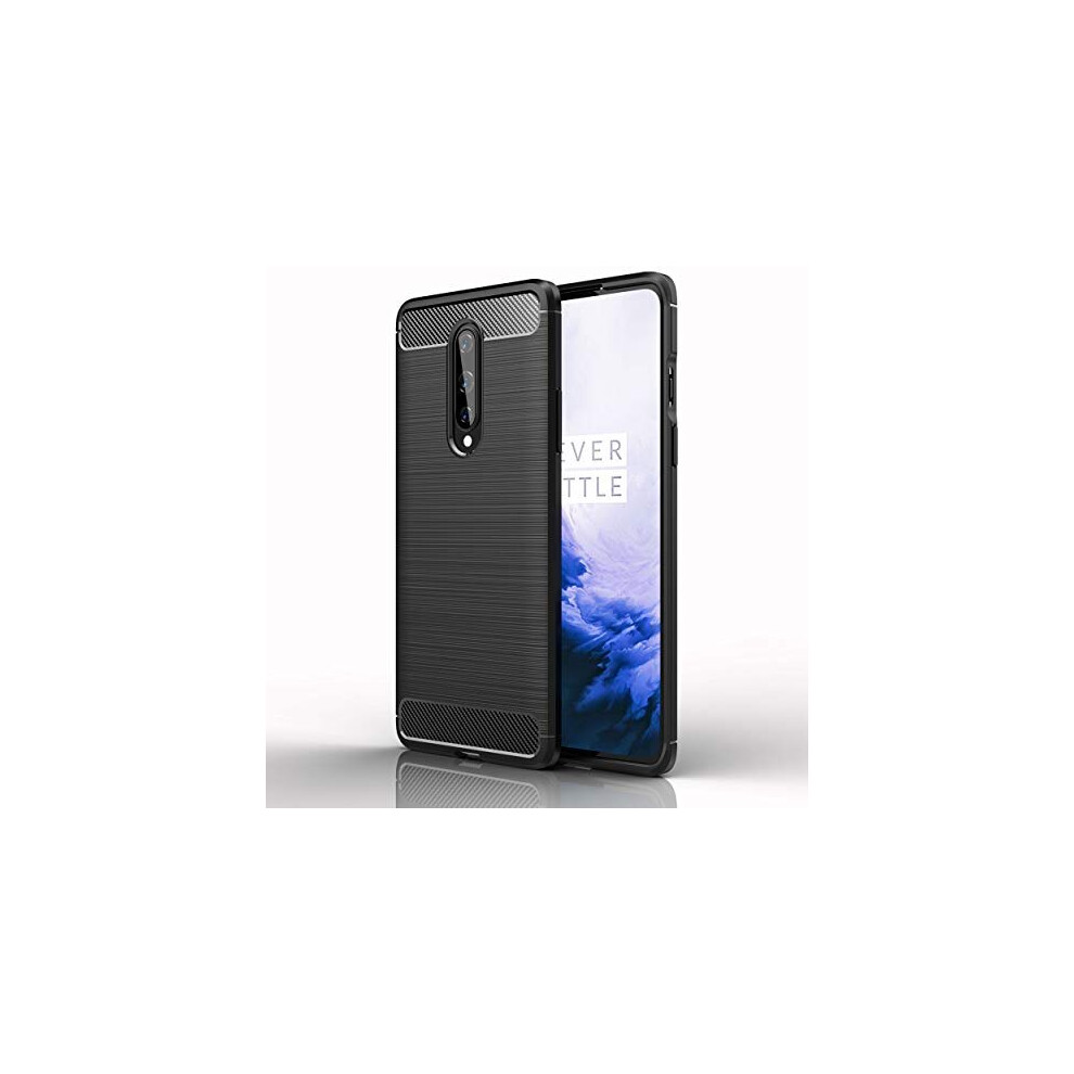 Carbon Fibre Case fit OnePlus 8 [Stealth Case] Flexible, Shockproof, Ultra Slim, Soft TPU Protective Shell Cover with Carbon Fibre Detailing