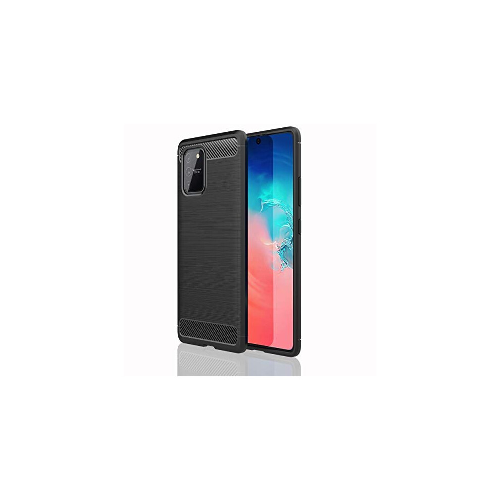 Samsung Galaxy S10 Lite Carbon Fibre Case [Stealth Case] Flexible, Shockproof, Ultra Slim, Soft TPU Protective Shell Cover with Carbon Fibre Detailing