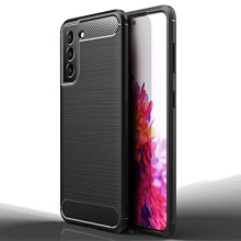 Samsung Galaxy S22 Carbon Fibre Case [Stealth Case] Flexible, Shockproof, Ultra Slim, Soft TPU Protective Shell Cover with Carbon Fibre Detailing