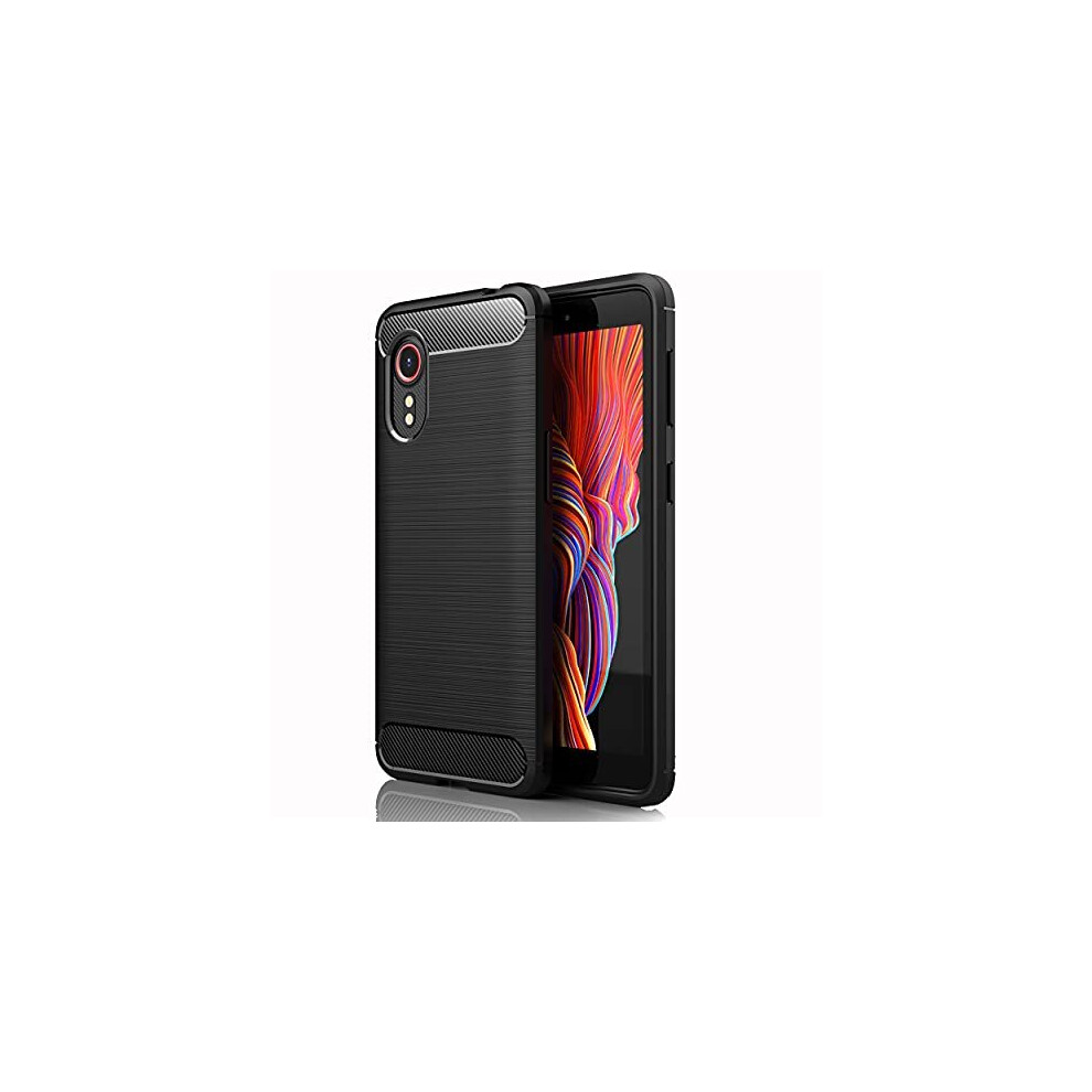 Techgear Samsung Galaxy Xcover 5 Carbon Fibre Case [Stealth Case] Flexible, Shockproof, Ultra Slim, Soft Tpu Protective Cover With Carbon Fibre Detailing