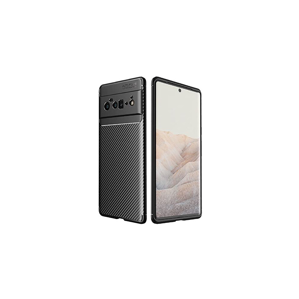Techgear Pixel 6 Pro Case [Carbonflex Case] Premium Flexible Soft Shockproof Slim Fit Case Cover With Carbon Fibre Effect Designed For Google Pixel 6 Pro