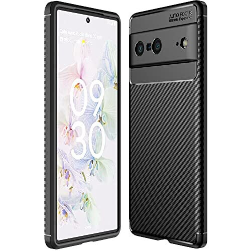 TECHGEAR Pixel 8 Case [CarbonFlex Case] Premium Flexible Soft Shockproof Slim Fit Case Cover With Carbon Fibre Effect Designed For Google Pixel 8