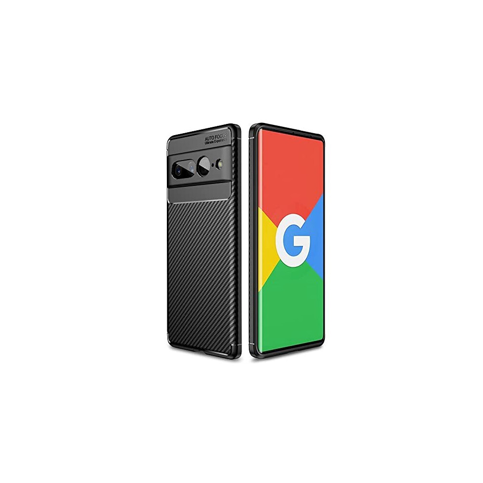 Techgear Pixel 7 Pro Case [Carbonflex Case] Premium Flexible Soft Shockproof Slim Fit Case Cover With Carbon Fibre Effect Designed For Google Pixel 7 Pro
