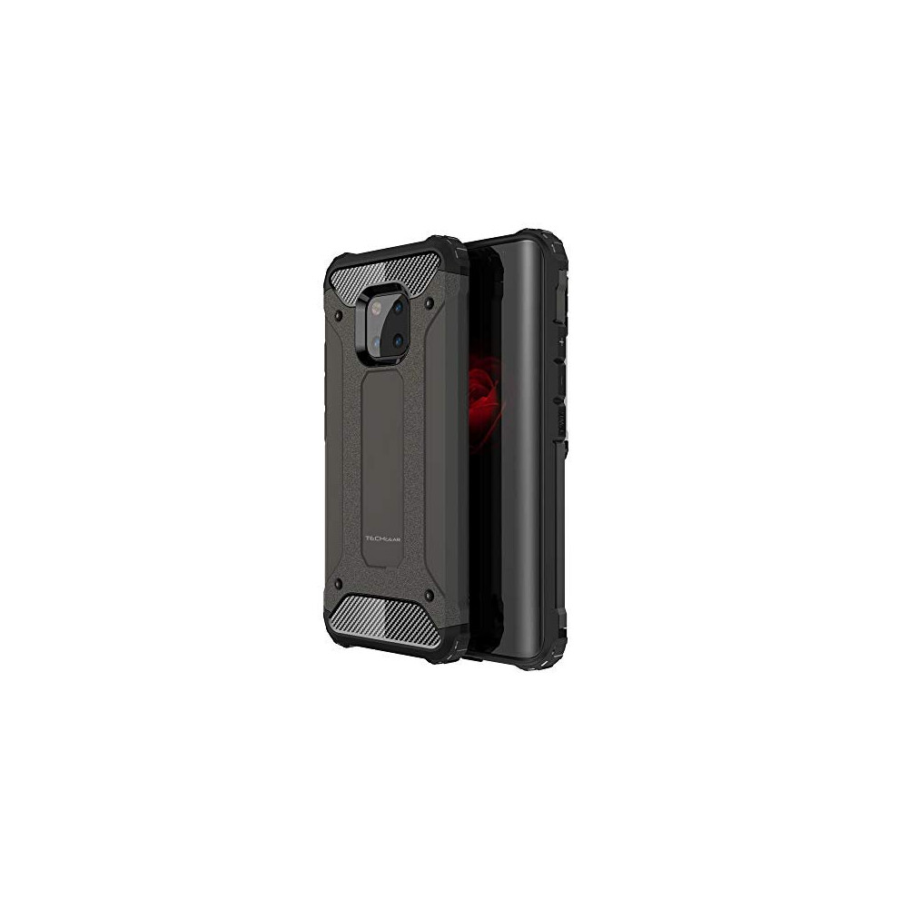 TECHGEAR Mate 20 Pro Case - [Tough Armoured] ShockProof Dual-Layer Protective Heavy Duty Tough Cover Compatible with Huawei Mate 20 Pro - (Slate)