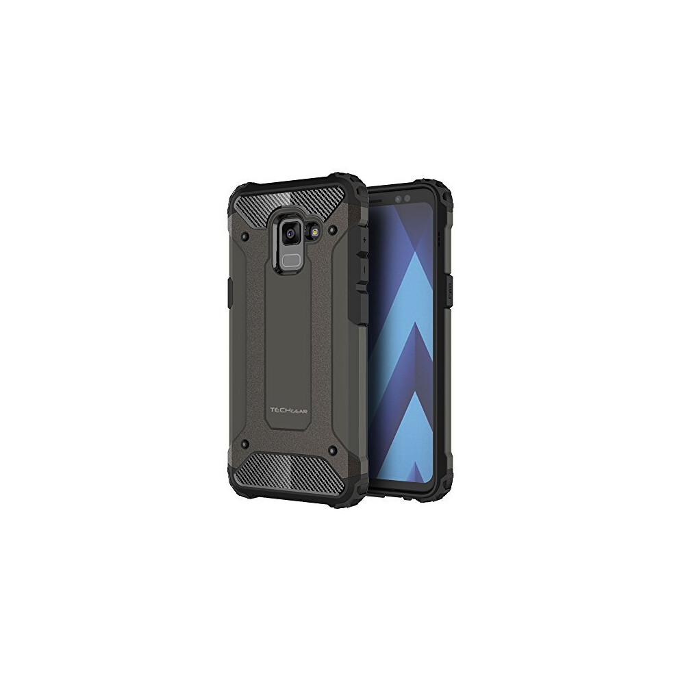 TECHGEAR Galaxy A8 2018 Case - [Tough Armoured] ShockProof Dual-Layer Protective Heavy Duty Tough Cover Compatible with Samsung Galaxy A8 2018