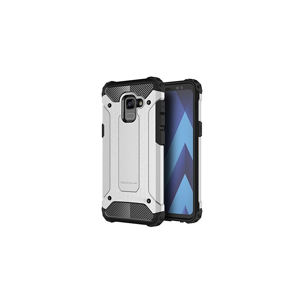 TECHGEAR Galaxy A8 2018 Case - [Tough Armoured] ShockProof Dual-Layer Protective Heavy Duty Tough Cover Compatible with Samsung Galaxy A8 2018