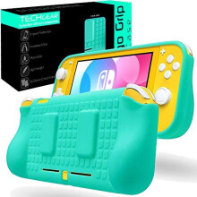 (Turquoise) TECHGEAR Switch Lite Slim Case, Soft Protective Back Cover for use on the Nintendo Switch Lite Console with built in Comfort Padded Hand Grips