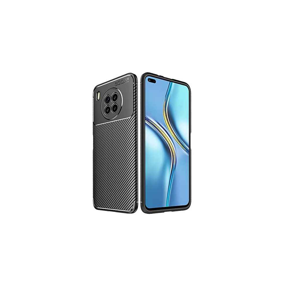 Techgear Carbon Fibre Case For Honor 50 Lite [Carbonflex Case] Flexible, Shockproof, Ultra Slim, Soft Tpu Protective Shell Cover With Carbon Fibre Detailing