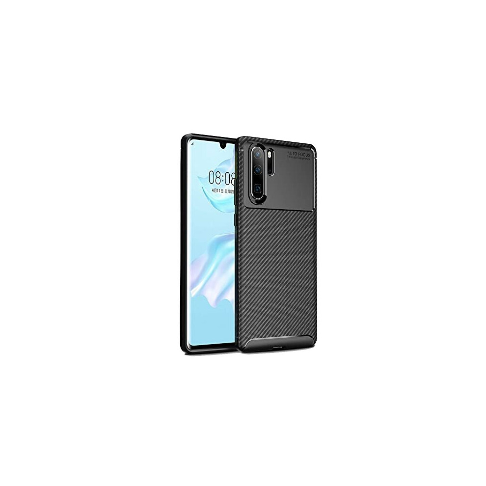 Carbon Fibre Case for Huawei P30 Pro [CarbonFlex Case] Flexible, Shockproof, Ultra Slim, Soft TPU Protective Shell Cover with Carbon Fibre Detailing