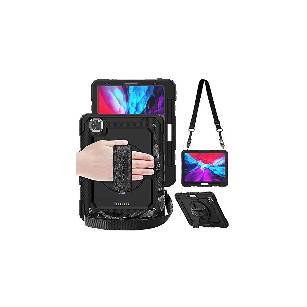 Techgear (All Black) Utility Case Fits Ipad Pro 12.9 2021 / 2020 / 2018